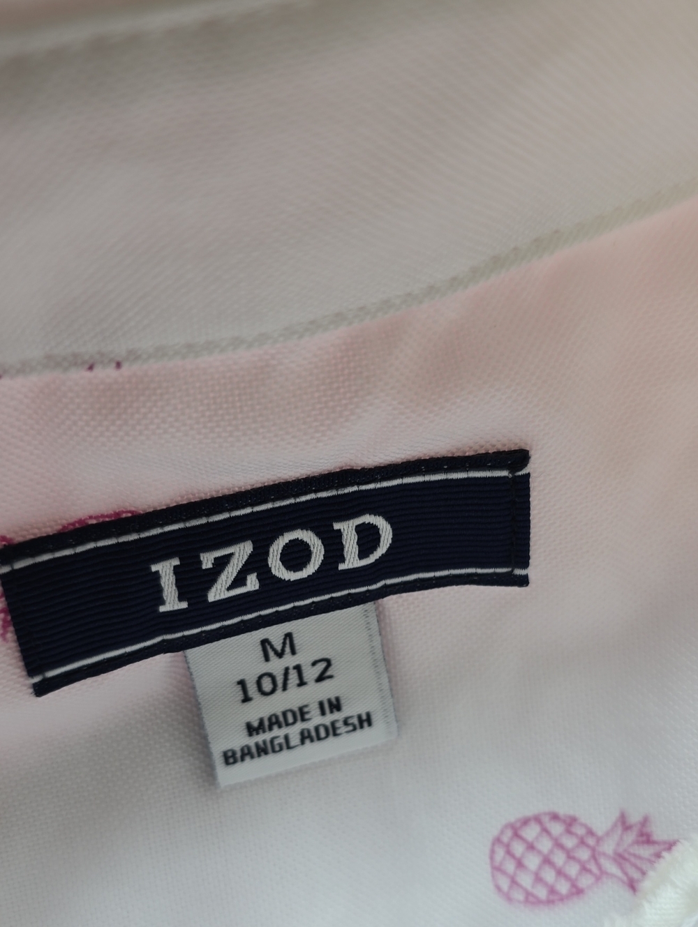 IZOD Boys' Long Sleeve Button-Down Dress Shirt Size M 10/12 (SMALL FLAW) - Picture 3 of 14
